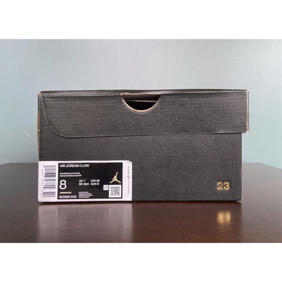 Nike Air Jordan 1 Low "Reverse Bred" Black/Red Men's Size 8 (9.5W) 553558-606 - Picture 10 of 10